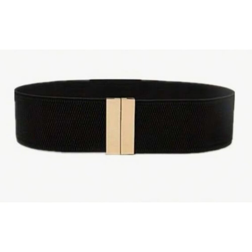 Gold/Black Elastic Belt - Picture 1 of 2